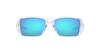 Oakley OO9231 Sunglasses with Heliostat Clear Frame and Prizm SAPPHIRE Polarized 61mm Lens,