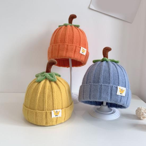 Children Hat Candy Color High Elastic Design Kids Knitting Hat Super Soft Warm Knitted Cap Birthday Halloween Christmas Accessories
