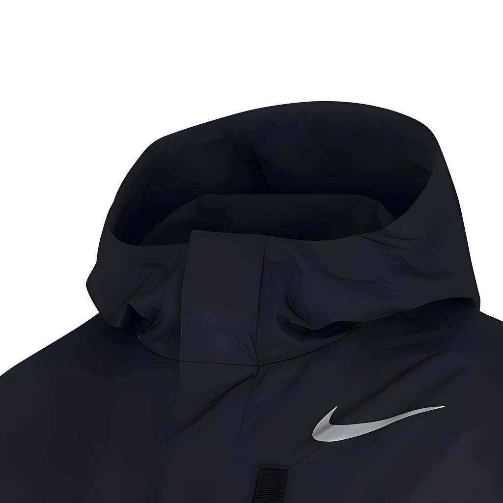 Nike Мужская спортивная куртка с капюшоном и принтом логотипа, большим карманом, черная CT2197-010