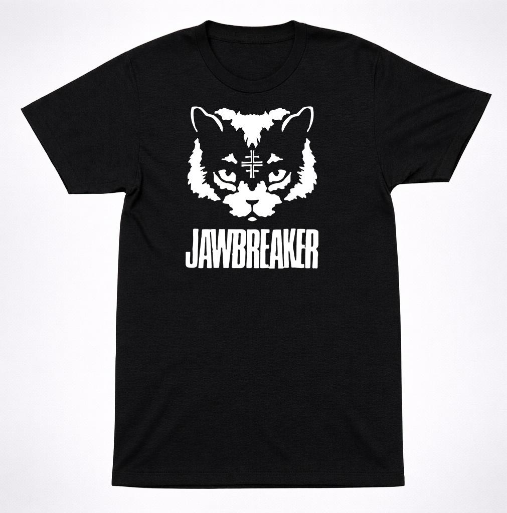 Футболка Jawbreaker Черный Кот Логотип Панк-Рок Эмо Хардкор Мерч Группы