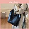 Fashionable Large Capacity Women's Tote Bag Chic Solid Color Pu Design For Everyday