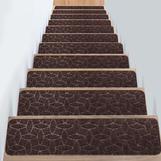 Нескользящий коврик для лестницы Самоклеящийся Прочный клей Простая установка Не требует резки Тиснение