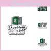 Creative Excel Spreadsheet Series Metal Badge Fun Green Letter Gift Accessory Pin