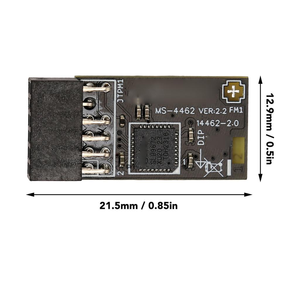 TPM Encryption Security Module SPI 12‑1Pin TPM2.0 Module Replacement Stable Performance Secure Storage for B550 Motherboards