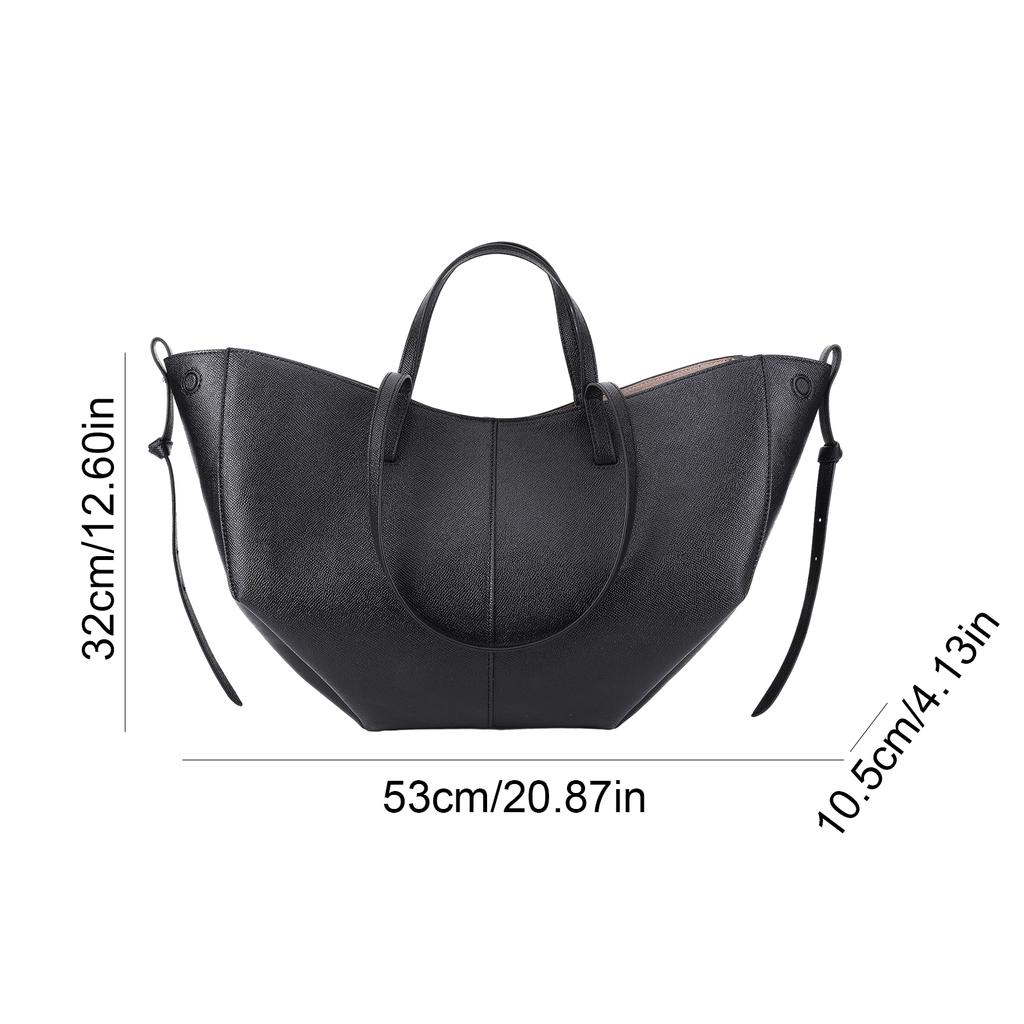 Ladies Large Capacity Underarm Bag Solid Casual Grocery Bag Women PU Leather Chic Shoulder Bag with Purse Commuting Tote Handbag