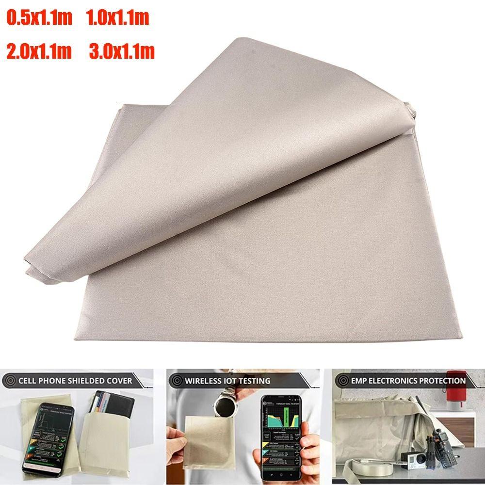 Conductive Nickel Copper Faraday Fabric Polyester Material Silver RFID Shielding Block Anti Signal Interfer Cloth
