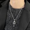 Мужское ожерелье из титановой стали Женское ожерелье Череп Маска Модное панк-ожерелье из нержавеющей стали