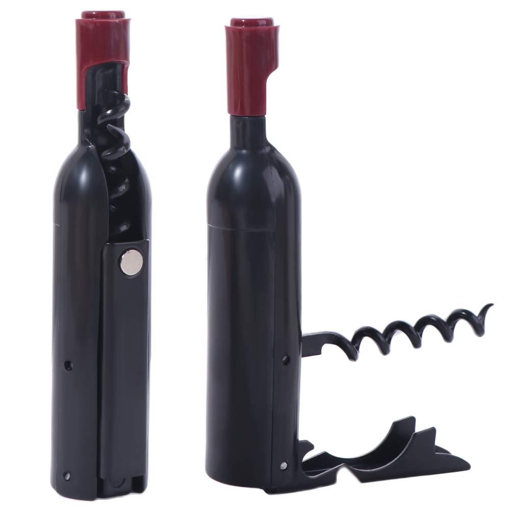 Magnetic Bottle Opener Wine Bottle Shaped Champagne Corkscrew Creative Refrigerator Magnet  Gifts