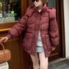 Пуховик с капюшоном 2024 года, новый женский зимний короткий модный белый утиный пух большого размера