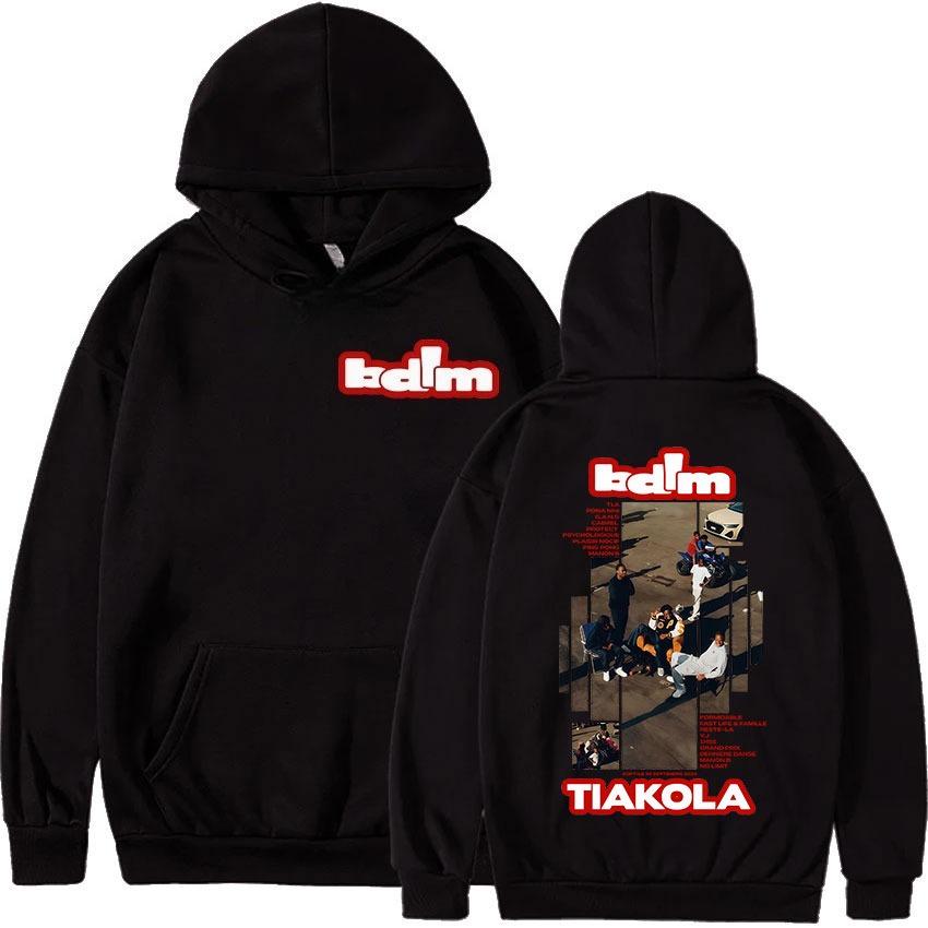 Rapper TIAKOLA Bdim Tour Album Merch Graphic Hoody Men's Fashion Oversized Sweatshirt Vintage Cozy Fleece Hoodie