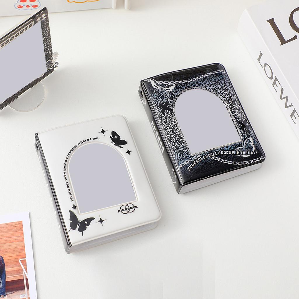 3-дюймовый мини-фотоальбом, полый держатель для фотокарточек Kpop, папки для фотокарточек, 20 листов, 40 карманов, маленькая книга для фотокарточек