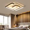 Bedroom Led Chandelier Light Black White Square Modern Ceiling Lamp  Attic Living Room Dining