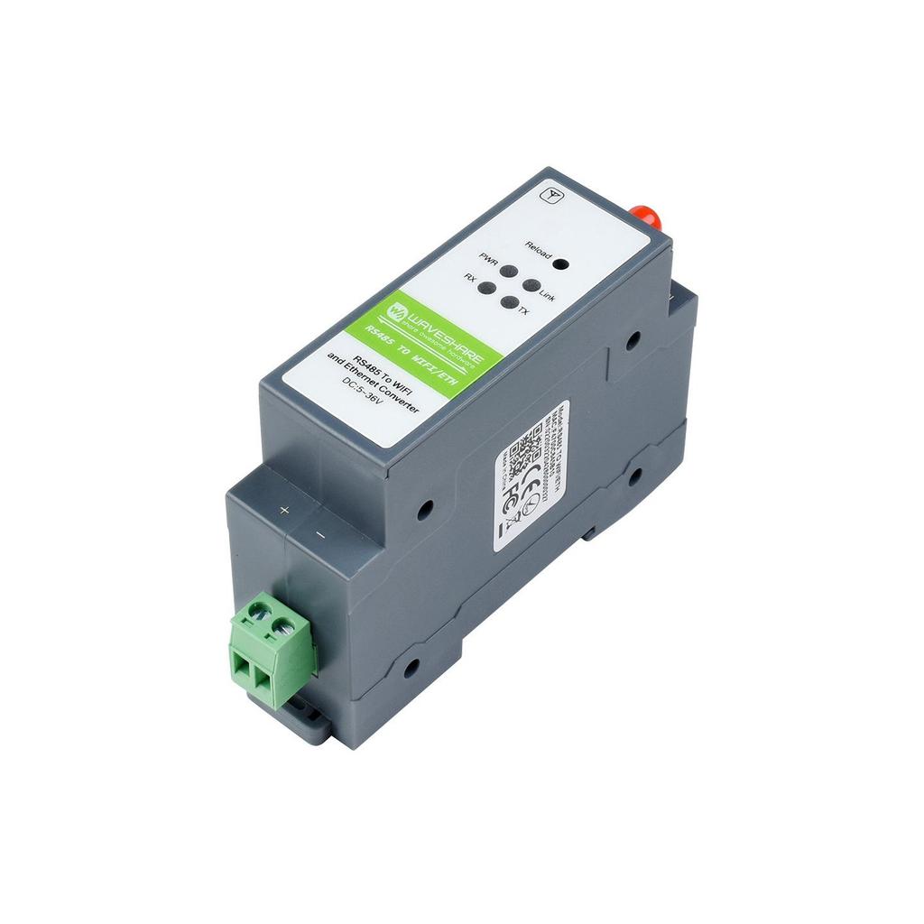 Модуль RS485 на WiFi Ethernet: Сервер последовательного порта RJ45 с Modbus и MQTT, крепление на DIN-рейку