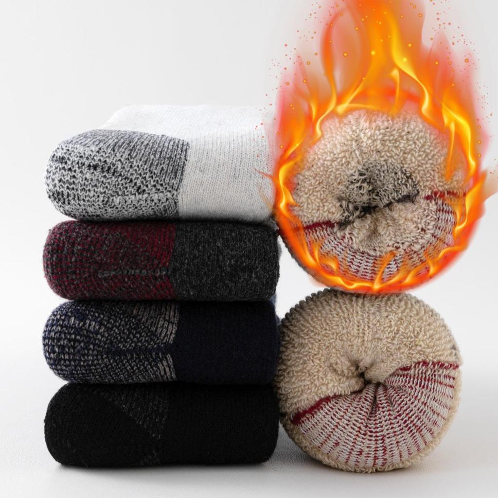 Носки из мериносовой шерсти выше колена для активного отдыха и катания на лыжах: Толстые махровые длинные зимние носки для хайкинга для мужчин и женщин