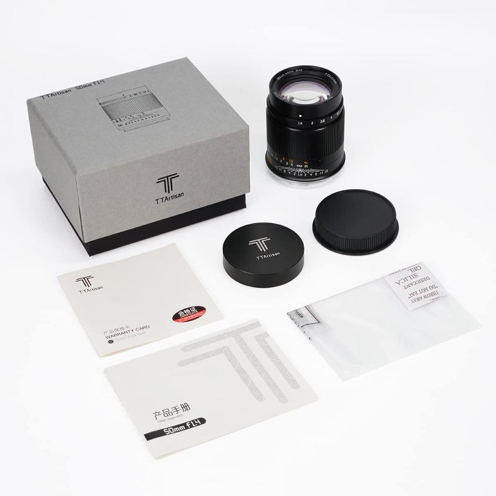 Объектив TTArtisan 50mm ASPH с байонетом RF для Meisho Гарантия f/1.4 EOS-R, Черный, Оптический, 2 года