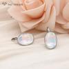 Fashion Rose Gold Color Egg Shape Crystal Drop Earrings For Women Wedding Elegant Jewelry Trendy Eardrop