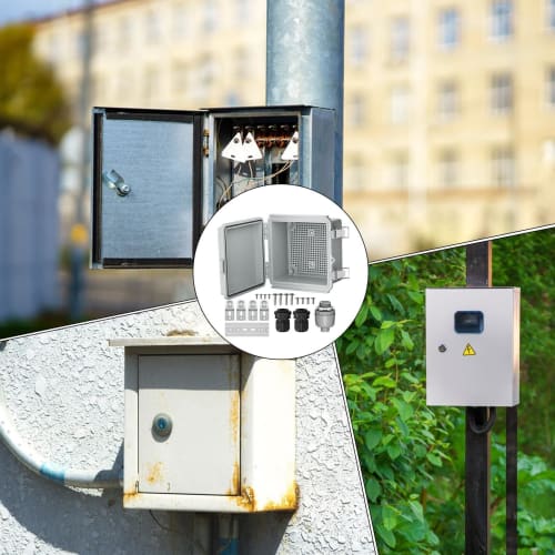 Waterproof Power Distribution Box, Outdoor Power Distribution Box - Waterproof Power Distribution Box Enclosure Box Electrical Project Case Cover Outd