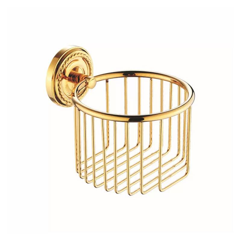 European Gold All-Copper Bathroom Towel Rack & Accessories Set