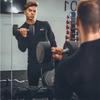 Muscleguys Осень Мужские Футболки с Длинным Рукавом для Бега с Круглым Вырезом Хлопковая Спортивная Одежда для Тренажерного Зала Приталенные Спортивные Футболки Футболки для Бодибилдинга Фитнес-Футболки