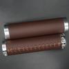 Bicycle Leather Handlebars Shock-absorbing Dead Fly Folding Bike Scooter Handlebars Hand-sewn Handlebars PU Leather Retro Grips