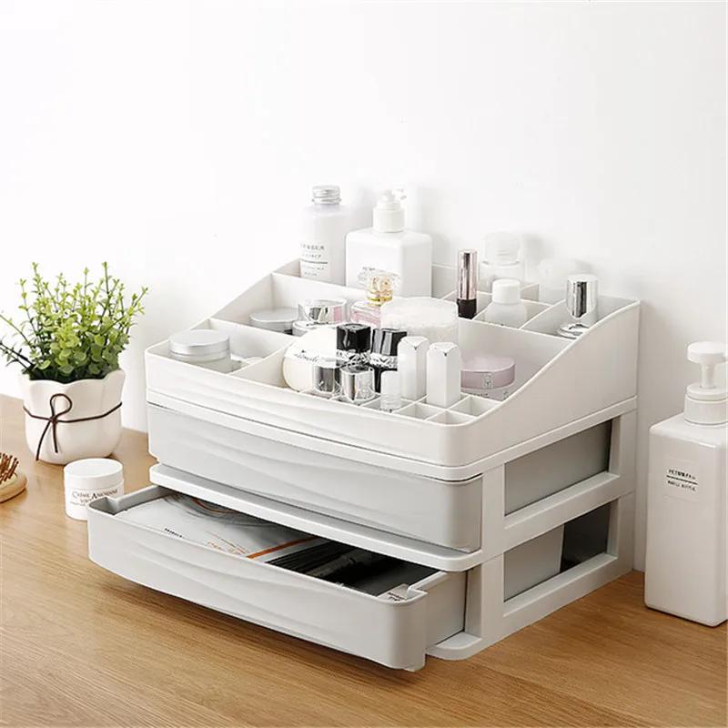 Настольный ящик для хранения всякой всячины, органайзер для макияжа, косметический чехол для хранения кистей для макияжа, ящики для хранения для дома, офиса и ванной комнаты