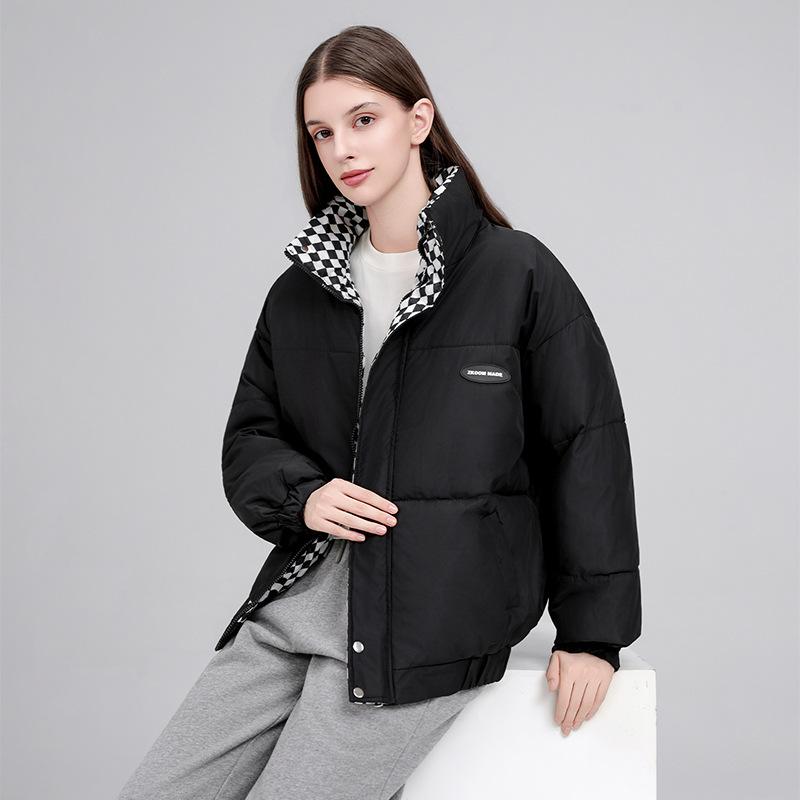Winter new warm cotton-padded clothes women's foreign style European and American style stand-up collar short cotton-padded clothes cotton-padded jac