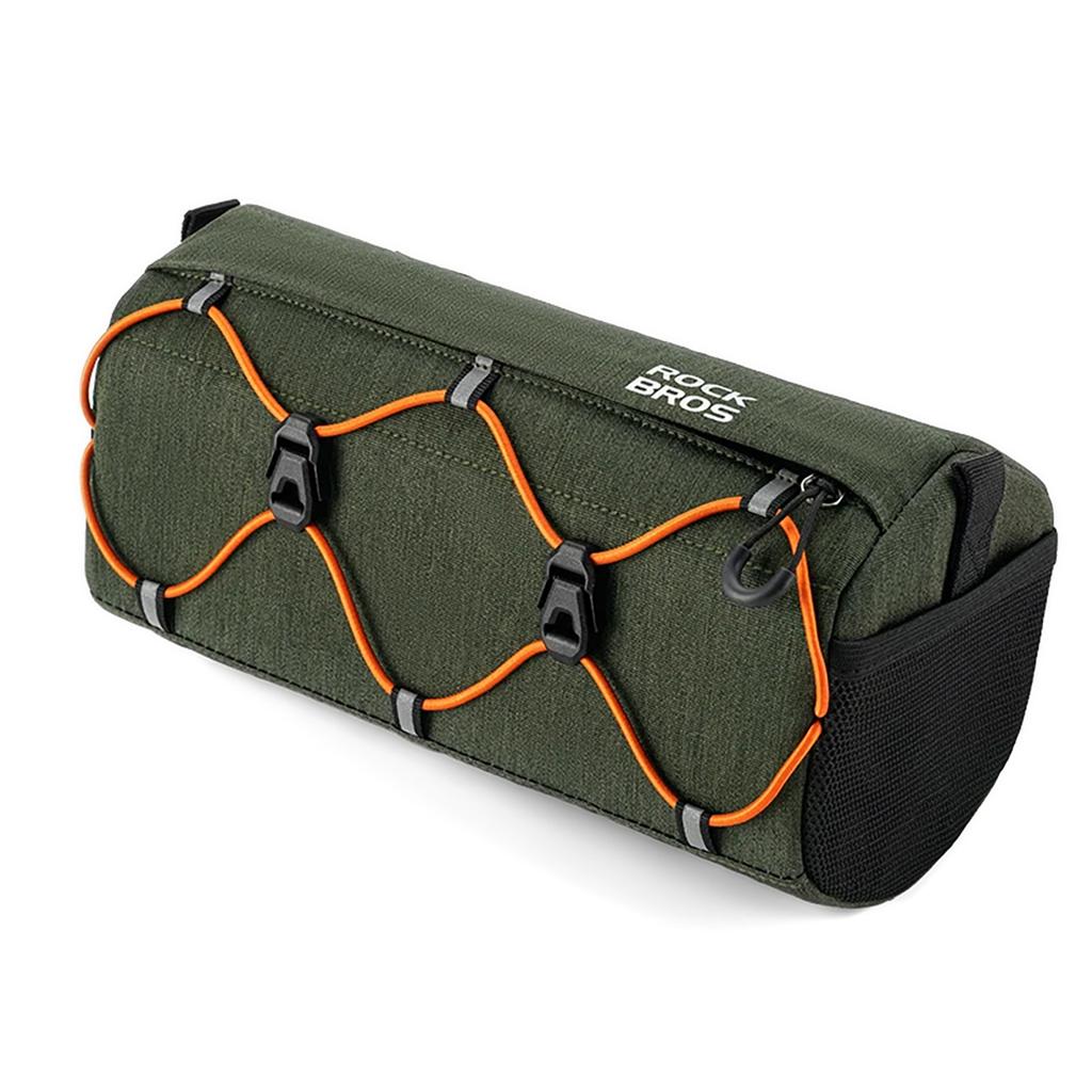 Handlebar-mounted bicycle bag 22l green