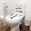 Cartoon Expression Toilet Sticker Waterproof Removable Self-adhesive PVC Living Room Bathroom Wall
