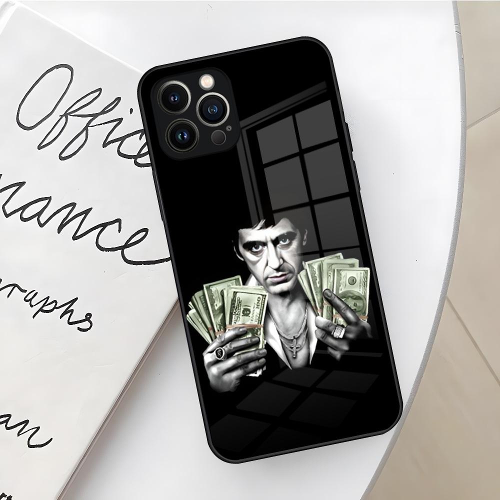 Чехол для телефона Scarface Godfather Tony Montana для Iphone 17 16 Air 15 14 12 11 13 Pro Max Mini X Xr Xs Se Puls glass