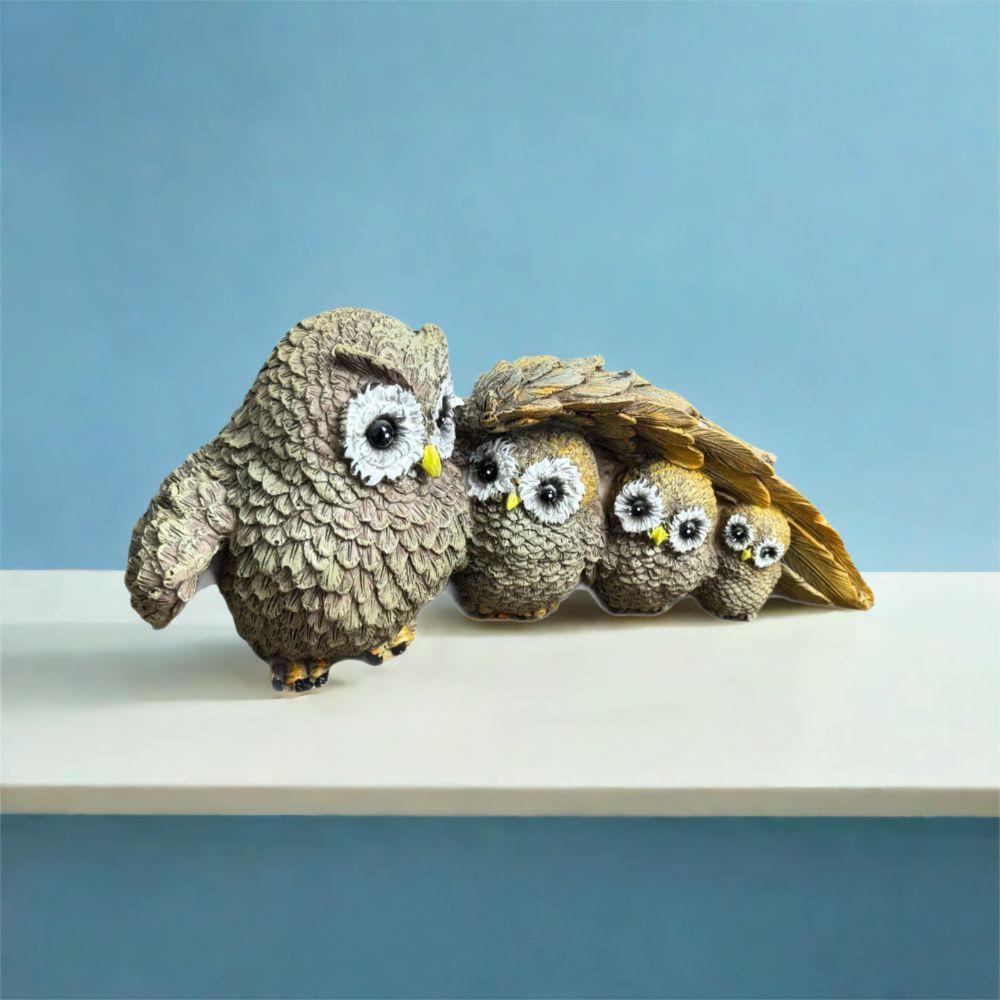 Cute Animal Statue Resin Miniature Figurine Sculpture Desktop Decoration Owl Ornament TV Cabinet