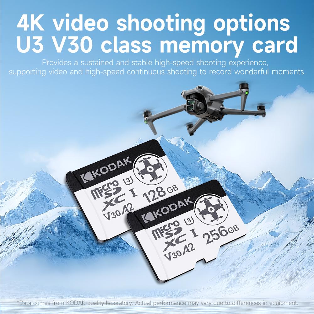 Kodak Ультра Micro SD-карта, совместимая с дроном DJI A2, U3, высокая скорость до 200 МБ/с, карта памяти для дрона GoPRO DJI