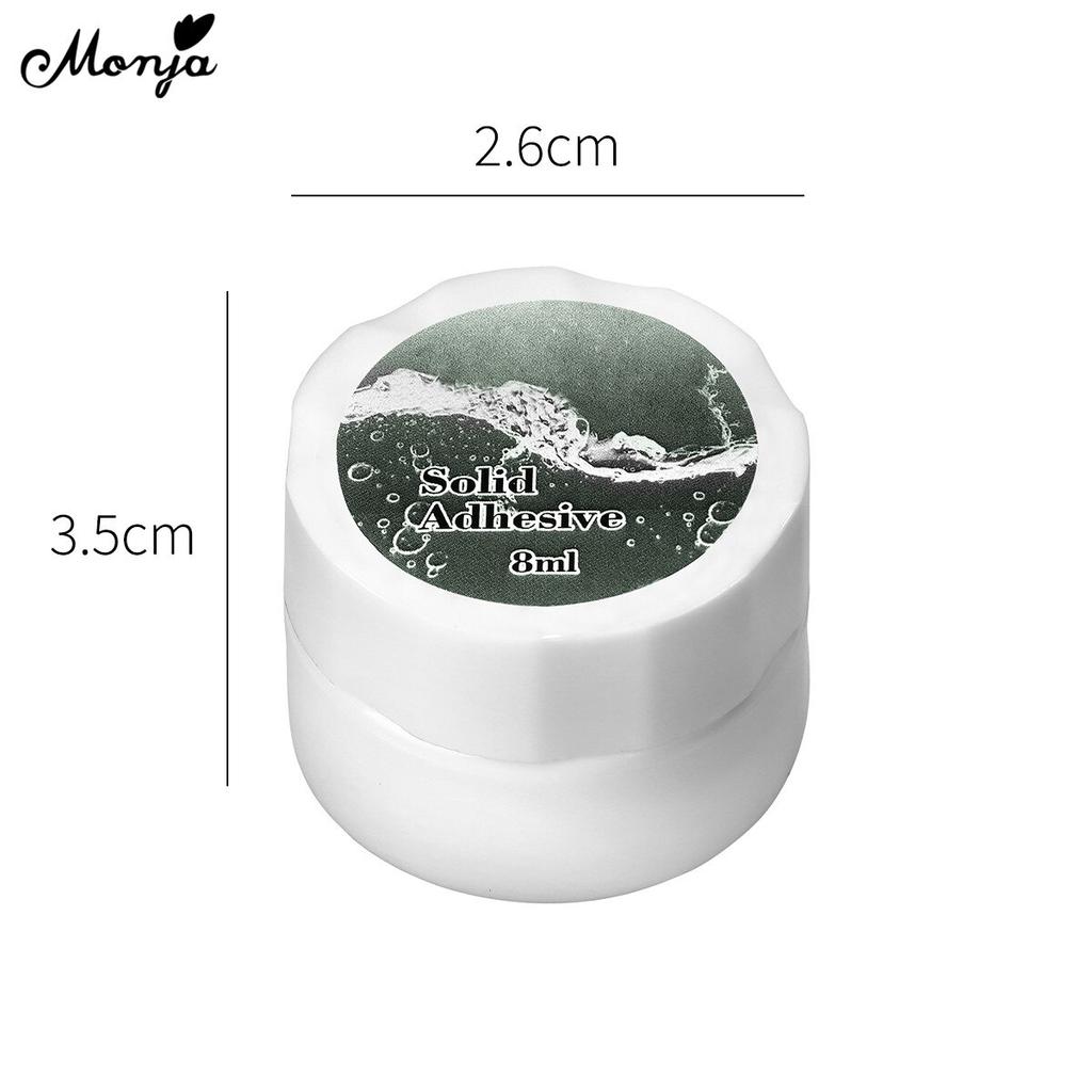 monja 8 мл прозрачный гель для дизайна ногтей, универсальный гель для украшения, твердый клейкий гель, резьба по цветку, наращивание ногтей, УФ-гель, маникюрный инструмент