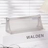 Nylon Mesh Pencil Case Solid Color Storage Bag Stylish Cosmetic Bag  Student