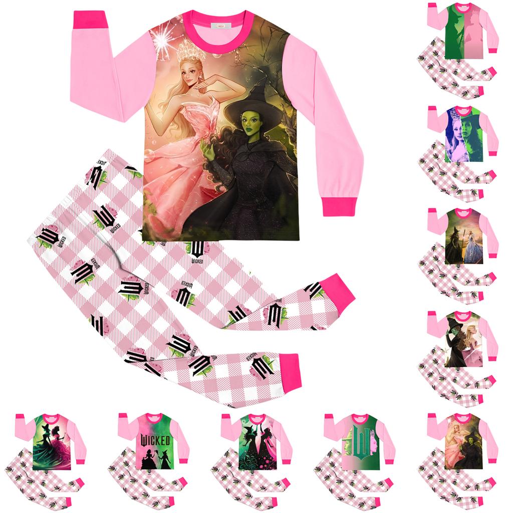 Children's Fashion Suit Skirt Round Neck Long Sleeve Top Pants