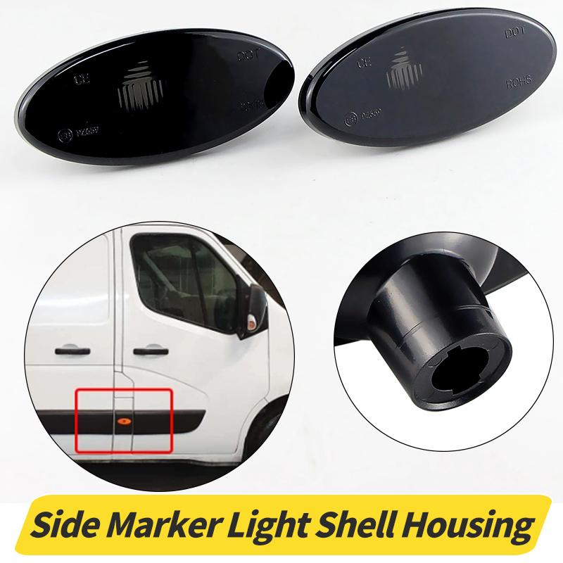 2PCS For Renault Master MK3 Van 2011-2021 Car Turn Signal Side Fender Marker Light Lamp Cover Shell Housing Left&Right For Opel