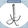 Black Metal Harness Hook for Hanging Reins, Sturdy And Easy to Install. Four-Branch Organizer