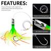 8.7-inch Drag Fishing Route Sub Bait 22cm 85g Metal Head Seal Fish Bait Squid Whisker Soft Bait Biomimetic Fake Bait for Sea Fishing