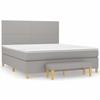 VidaXL Divan Bed with Mattress Light Grey 180x200cm Fabric - Model 3137013