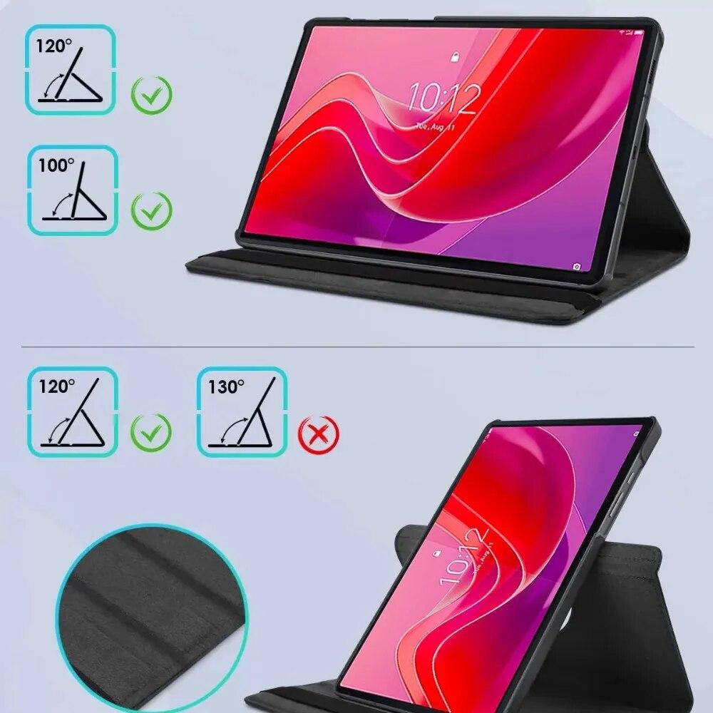 Чехол для Lenovo Xiaoxin Pad 2024 TB331FC, 11 дюймов, вращающийся на 360 градусов чехол-книжка из искусственной кожи для Lenovo Tab M11 TB330FU, чехол