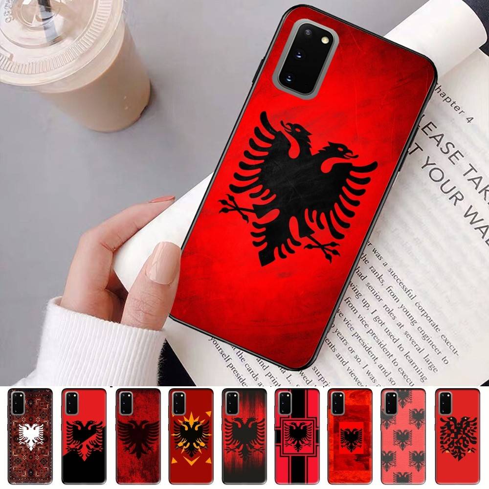 Албания Албанский Флаг Чехол для Телефона Для Samsung S 24 Fe 25 Ultra Plus 20 Lite 21 30 22 23 24 22 Ultra 5G Fundas