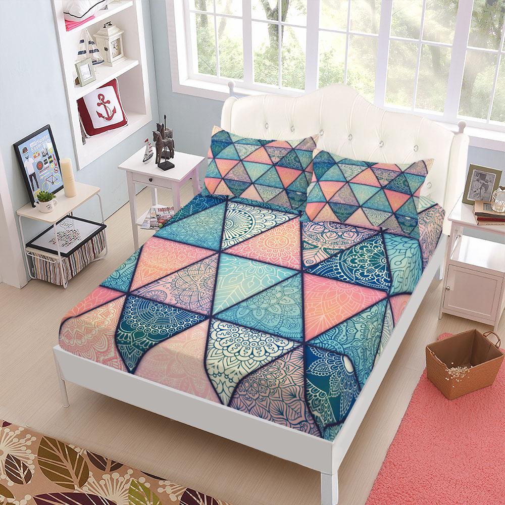 Этнический Богемный Комплект Простыней Кинг Квин Дабл Полный Размер Комплект Постельного Белья Глубина 25 см