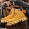 Martin Boots Men's Autumn and Winter High-top Couple's Big Yellow Boots Desert Tooling Retro Short Boots Locomotive Boots