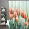 День матери Тюльпан Занавеска для душа, Декоративная занавеска для душа для ванной, Водонепроницаемая занавеска для душа с крючками