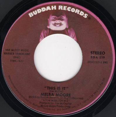 7-дюймовая пластинка MELBA MOORE - This Is It BDA519 Buddah Records 1976 US Соул/Фанк Б/У