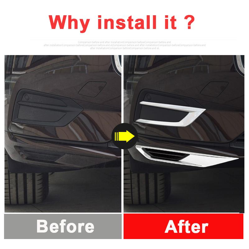 Для Volvo XC60 2018 детектор кузова автомобиля ABS хромированная отделка передней противотуманной фары крышка лампы рамка наклейка