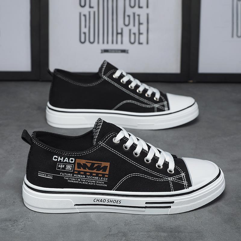 Мужские парусиновые туфли корейской версии, универсальные мужские туфли для сноуборда, черные туфли для спорта и отдыха из ленивой ткани