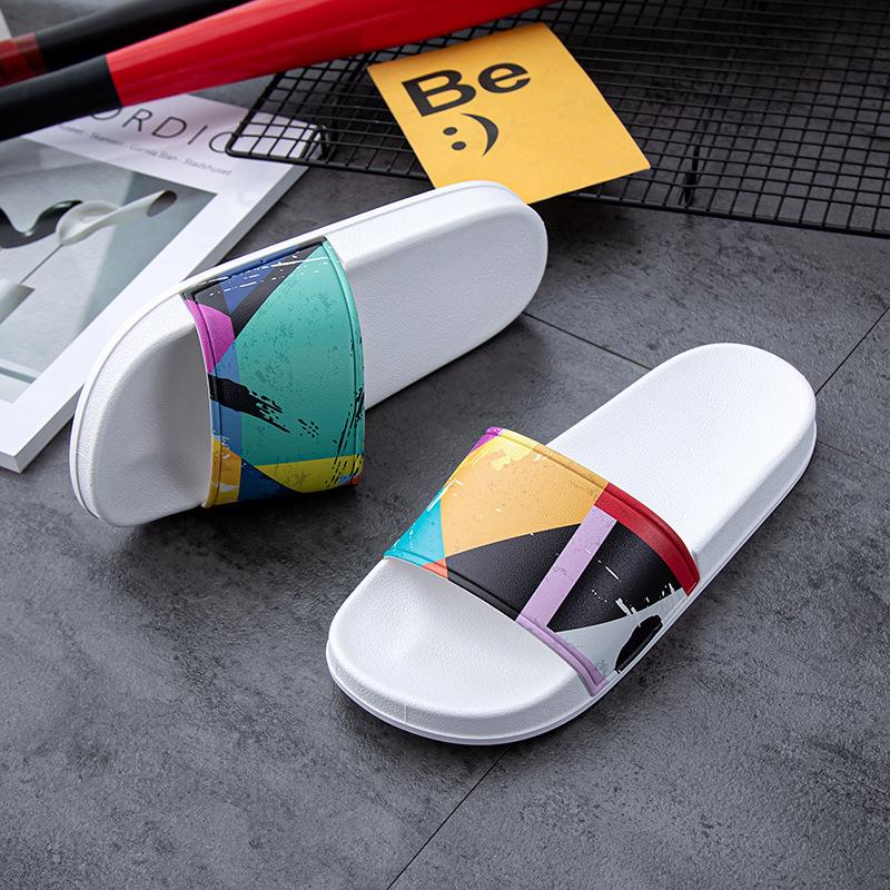 Summer Printed Women's Slippers Fashionable Breathable Lightweight Men's and Women's Slippers