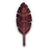 [A3548] - Dark Brown 'Maohi Leaf' Wooden Wall Decoration - 88x30 Cm