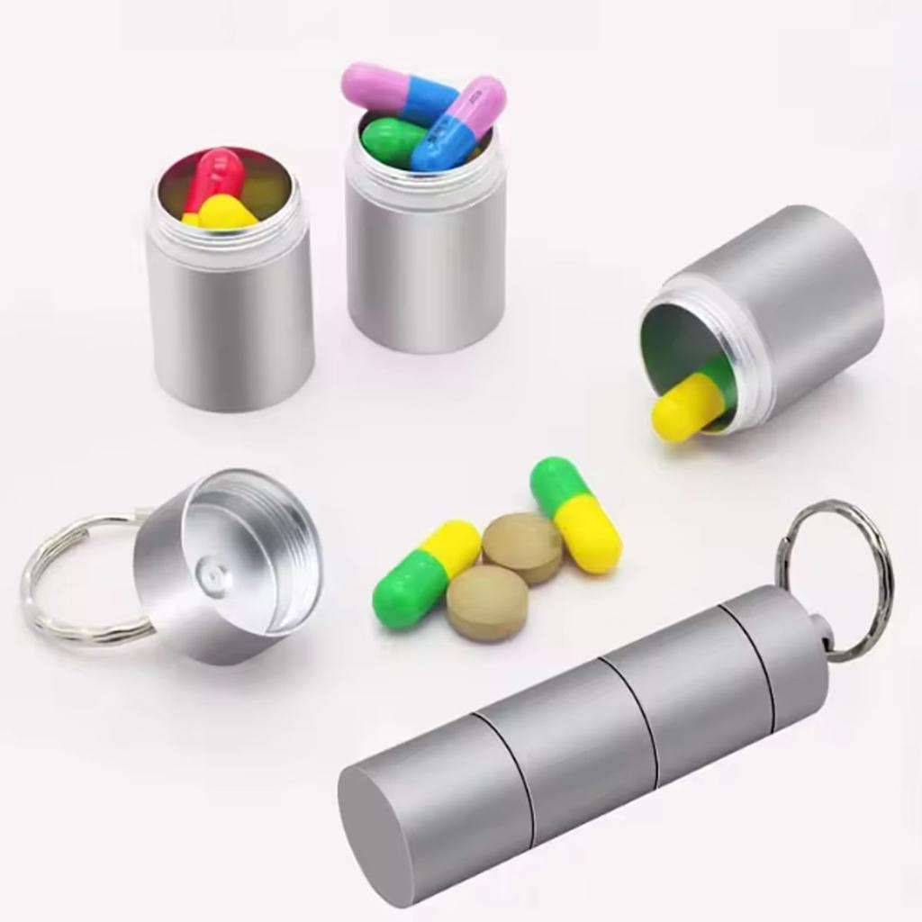 1 шт.-Герметичная банка для таблеток для оказания первой помощи на открытом воздухе, компактная и портативная аптечка для экстренной медицины, портативная водонепроницаемая банка для лекарств