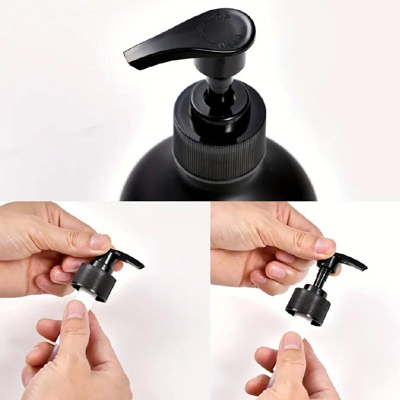 3 шт., 500 мл, матовый черный дозатор для мыла, бутылки с эфирным маслом, мыльница для рук, контейнер для жидкости, многоразовая пустая бутылка с 6 этикетками